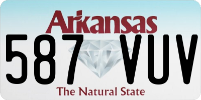 AR license plate 587VUV