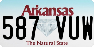 AR license plate 587VUW