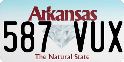 AR license plate 587VUX