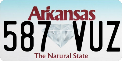 AR license plate 587VUZ