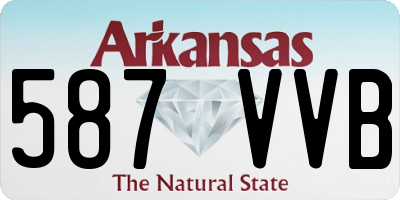 AR license plate 587VVB
