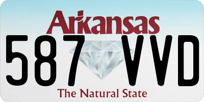 AR license plate 587VVD
