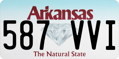 AR license plate 587VVI