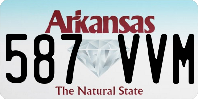 AR license plate 587VVM