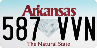 AR license plate 587VVN