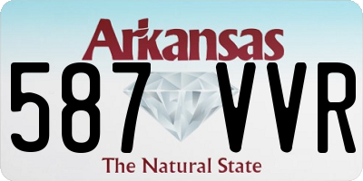 AR license plate 587VVR