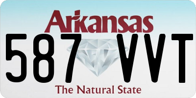 AR license plate 587VVT