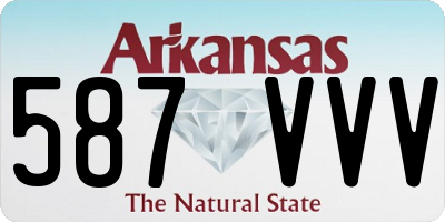 AR license plate 587VVV