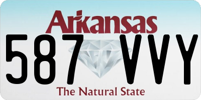 AR license plate 587VVY