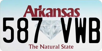 AR license plate 587VWB