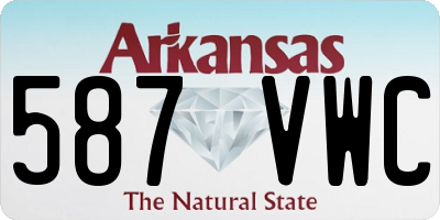 AR license plate 587VWC