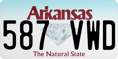 AR license plate 587VWD