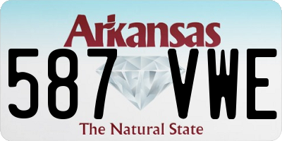 AR license plate 587VWE