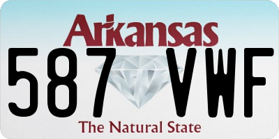 AR license plate 587VWF