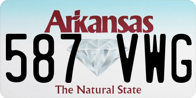 AR license plate 587VWG