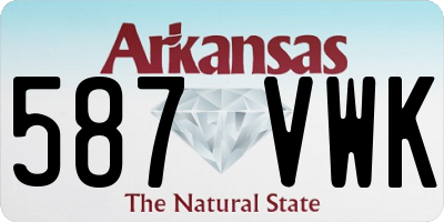 AR license plate 587VWK