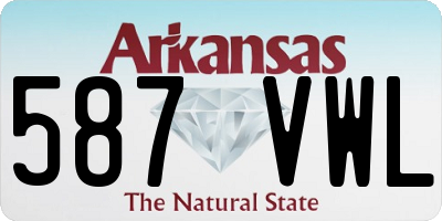 AR license plate 587VWL