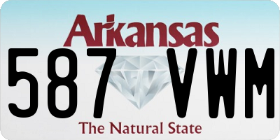 AR license plate 587VWM
