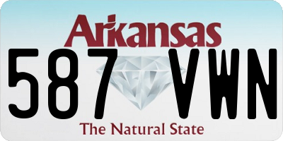 AR license plate 587VWN