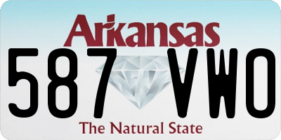 AR license plate 587VWO