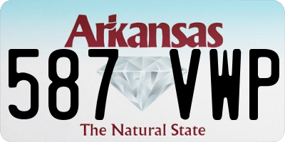 AR license plate 587VWP