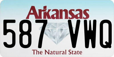 AR license plate 587VWQ