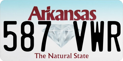 AR license plate 587VWR
