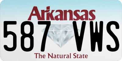 AR license plate 587VWS