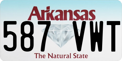 AR license plate 587VWT