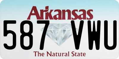 AR license plate 587VWU