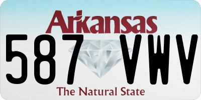 AR license plate 587VWV