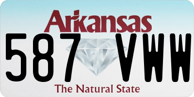 AR license plate 587VWW