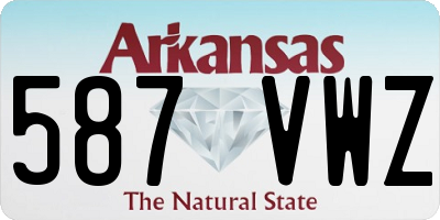 AR license plate 587VWZ