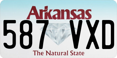 AR license plate 587VXD