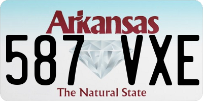 AR license plate 587VXE