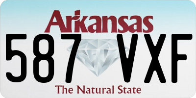 AR license plate 587VXF