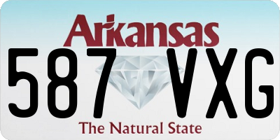 AR license plate 587VXG