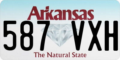 AR license plate 587VXH