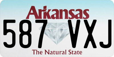 AR license plate 587VXJ