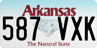 AR license plate 587VXK