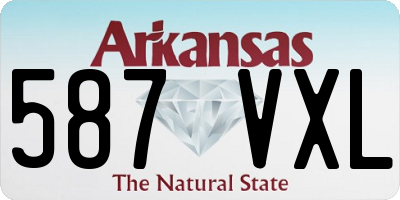 AR license plate 587VXL