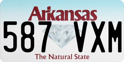 AR license plate 587VXM