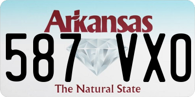 AR license plate 587VXO