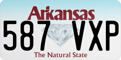 AR license plate 587VXP