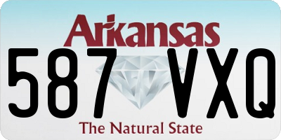 AR license plate 587VXQ