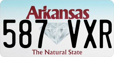 AR license plate 587VXR