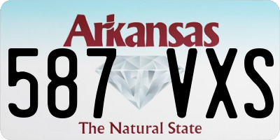 AR license plate 587VXS
