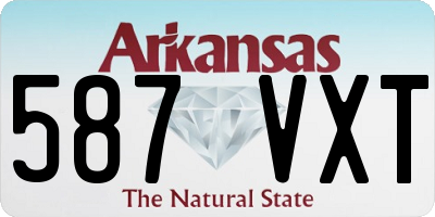 AR license plate 587VXT