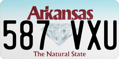AR license plate 587VXU