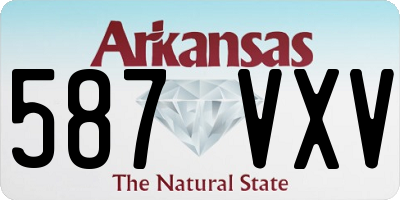 AR license plate 587VXV